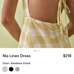 Reformation NWT nia dandelion check size 6